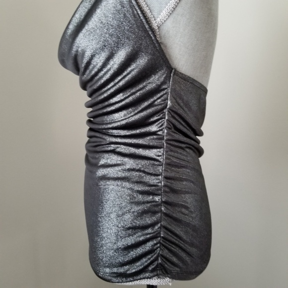 Express shimmer halter cowl cami Small NWT - Picture 3 of 5